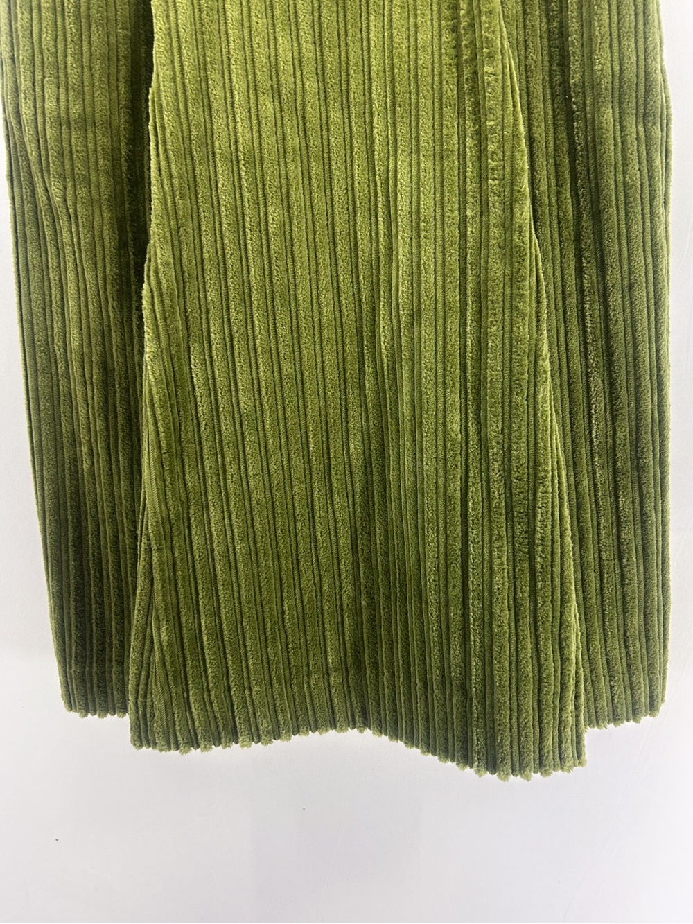 Vintage Mademoiselle of San Francisco Green Corduroy Wrap Midi Skirt Pockets 70s - Picture 3 of 7